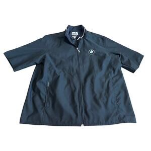 Ashworth BMW Logo Short Sleeve Jacket Active Wear Black Medium Water Resistant